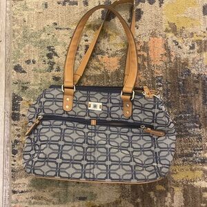 Blue and tan Purse (y2k)